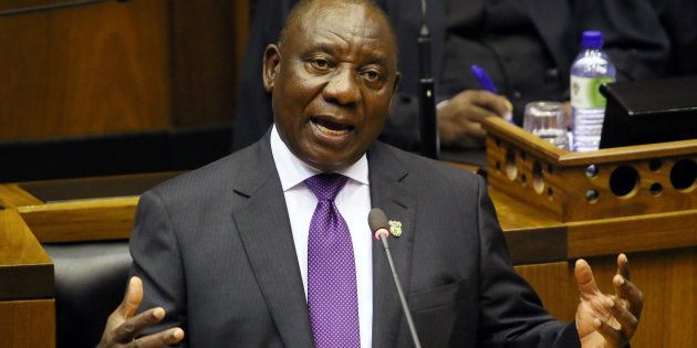 President Cyril Ramaphosa delivers his state of the nation address on February 16, 2018.