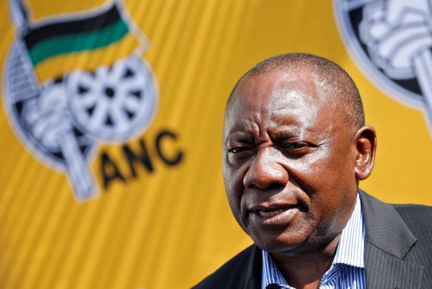 President Ramaphosa speaks to the media ahead of the ANC's 106th anniversary celebrations in East London, South Africa, January 12, 2018. REUTERS/Siphiwe Sibeko