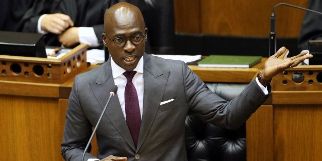 Finance minister Malusi Gigaba delivers his Budget address in Parliament. February 21, 2018.