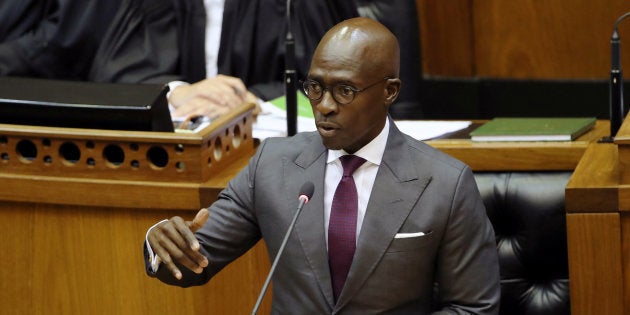 Finance Minister Malusi Gigaba delivering his Budget address in Parliament.