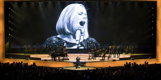 DALLAS, TX - NOVEMBER 01: Adele performs at American Airlines Center on November 1, 2016 in Dallas, Texas. (Photo by Cooper Neill/Getty Images for BT PR)