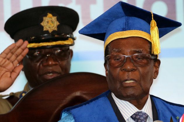 Zimbabwe President Robert Mugabe attends a university graduation ceremony in Harare, Zimbabwe, November 17, 2017.
