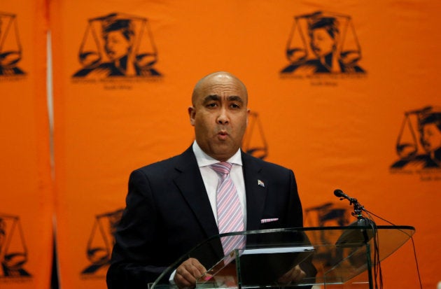 National Director of Public Prosecutions,Shaun Abrahams speaks during a media briefing in Pretoria, South Africa, May 23, 2016. REUTERS/Siphiwe Sibeko