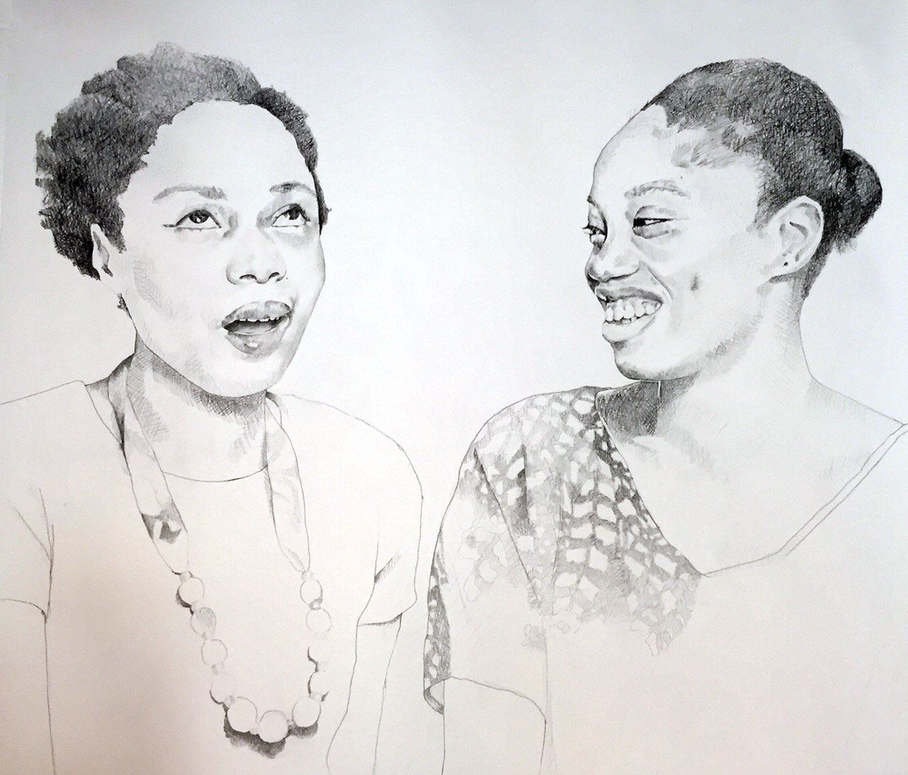 Portrait of Dainty Smith and Kyisha Williams by Syrus Marcus Ware.