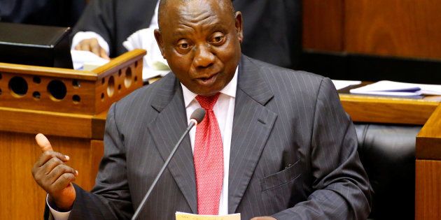 President Cyril Ramaphosa addresses MPs after being elected president in Parliament. February 15, 2018.