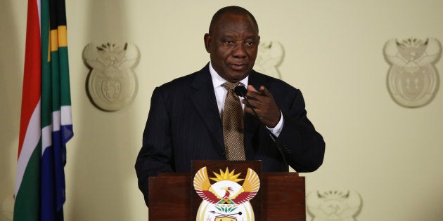 President Cyril Ramaphosa announces changes to the National Executive during a press conference at the Union Buildings on February 26, 2018, in Pretoria.