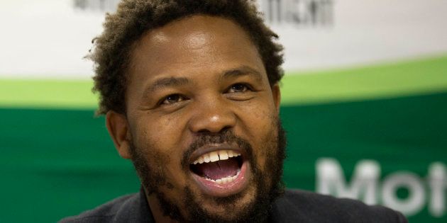 Andile Mngxitama expresses his views during a discussion about the widespread allegations that the Guptas had been interfering with the state when it comes to the hiring and firing of ministers.