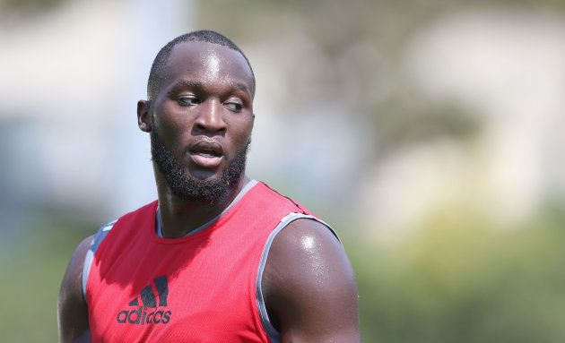 LOS ANGELES, CA - JULY 10: Romelu Lukaku of Manchester United in action during a first team training session as part of their pre-season tour of the United States of America at UCLA on July 10, 2017 in Los Angeles, California. (Photo by Matthew Peters/Man Utd via Getty Images)