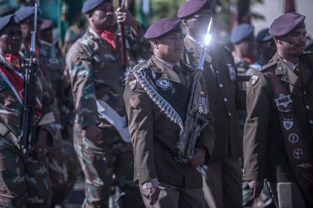SANDF members take part in Armed Forces Day on February 21, 2018 in Kimberley.