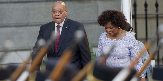 South Africa's President Jacob Zuma with Speaker of Parliament Baleka Mbete.