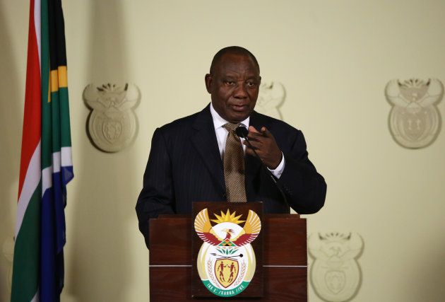 South African President Cyril Ramaphosa announces changes to the National Executive during a press conference at the Union Buildings on February 26, 2018, in Pretoria, South Africa.