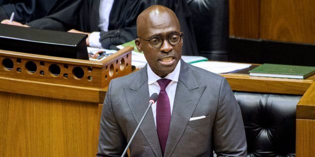 Former finance minister Malusi Gigaba delivers the 2018 Budget speech in the National Assembly on February 21, 2018, in Cape Town.