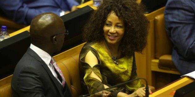 CAPE TOWN, SOUTH AFRICA FEBRUARY 15: (SOUTH AFRICA OUT): Lindiwe Sisulu and Malusi Gigaba during Cyril Ramaphosas election as the new president of the Republic of South Africa in Parliament on February 15, 2018 in Cape Town, South Africa. Ramaphosa was elected unchallenged, as the new president of the Republic following Jacob Zumas resignation. Chief Justice Mogoeng Mogoeng presided over the election. (Photo by Esa Alexander/Sowetan/Gallo Images/Getty Images) Alexander/Sowetan/Gallo Images/Getty Images)