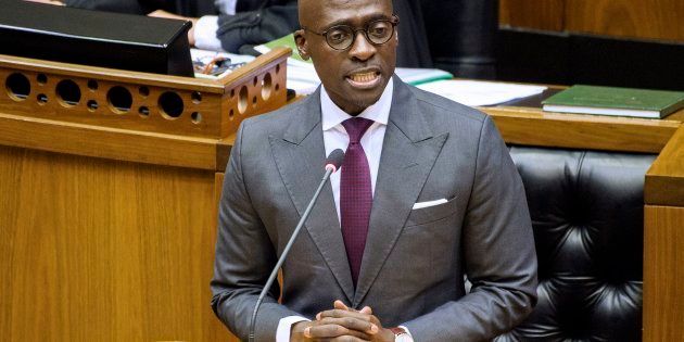 Then Finance Minister Malusi Gigaba delivers the 2018 Budget speech in the National Assembly at Parliament, on February 21, 2018, in Cape Town.