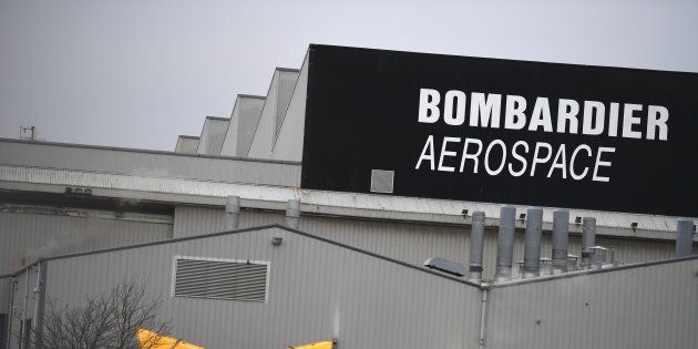 A Bombardier logo is seen at the Bombardier plant in Belfast, Northern Ireland January 26, 2018. REUTERS/Clodagh Kilcoyne