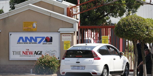 An entrance to the ANN7 Television and The New Age newspaper offices, owned by the Gupta family, is seen in Midrand, Johannesburg, South Africa, April 14, 2016.