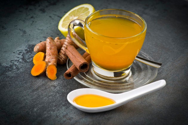 Herbal tea with turmeric.