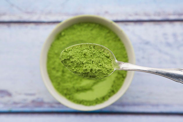 Chlorella powder.