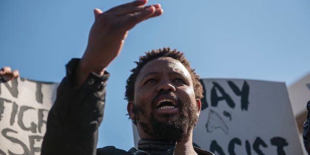 Black Land First (BLF) members led by Andile Mngxitama.