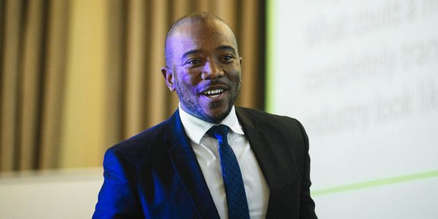 Mmusi Maimane arrives to deliver a keynote speech on the opening day of the Investing in African Mining Indaba in Johannesburg, South Africa, on Wednesday, Oct. 4, 2017.