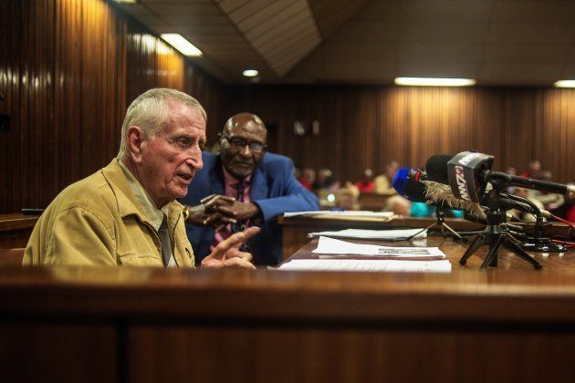 Former Apartheid security member Joao Rodrigues testifies as a witness during the inquest into the suspected murder of anti-apartheid activist Ahmed Timol.