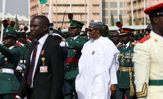 Nigeria's President Muhammadu Buhari inspects the guard of honour during the 2018 Armed Forces Remembrance Day celebration in Abuja, Nigeria January 15, 2018.