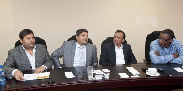 The Gupta brothers with Oakbay MD Jagdish Parekh and Duduzane Zuma.