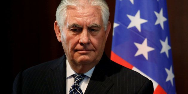 Fired U.S. Secretary of State Rex Tillerson in Abuja, Nigeria, on March 12, 2018.