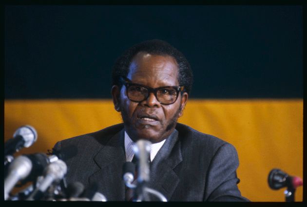 Oliver Tambo speaks at the eighth Summit of Non-Aligned Countries.