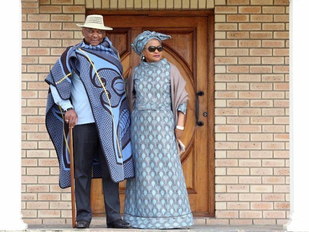 EASTERN CAPE, SOUTH AFRICA- SEPTEMBER 29: Speaker in parliament, Baleka Mbetewalks hand in hand with Businessman Nape Khomo during their wedding ceremony celebrations on September 29, 2016 in the Easten Cape, South Africa. The couple married on Mbete's 67th birthday. (Photo by Gallo Images / Sunday Times / Esa Alexander)