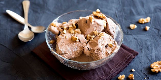 Healthy homemade chocolate ice-cream that is dairy-free and gluten-free.