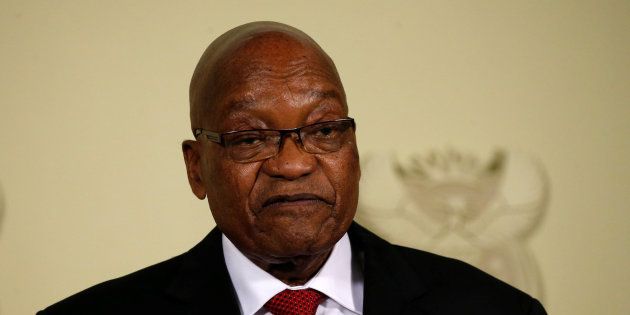 Jacob Zuma announces his resignation as president of South Africa, February 14, 2018.