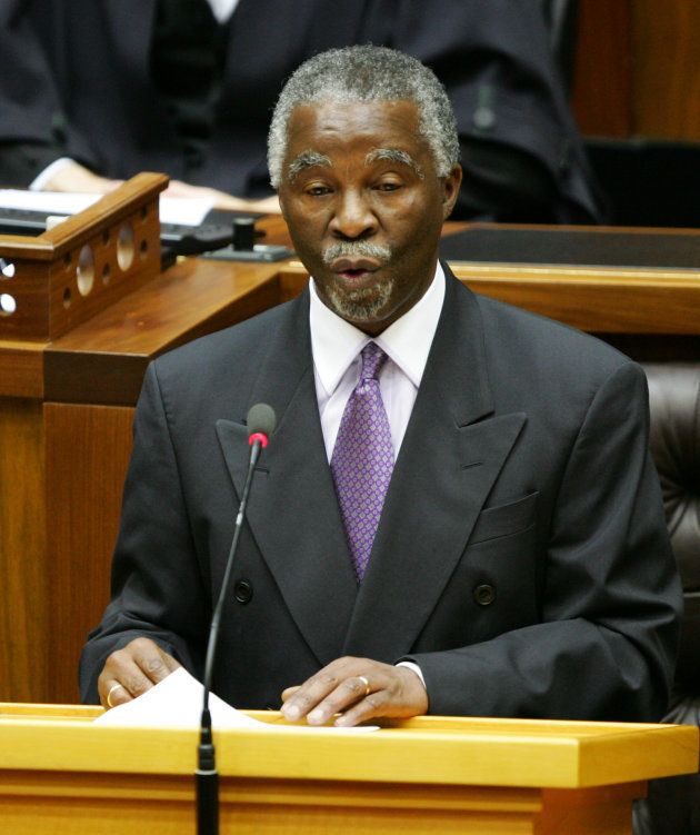 Then-president Thabo Mbeki announces he has fired Jacob Zuma as his deputy on June 14, 2005.