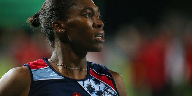 Caster Semenya after the final of the women's 800m during day three of the ASA Senior and Combined Events Track and Field Championships at Tuks Athletics Stadium on March 17, 2018 in Pretoria.