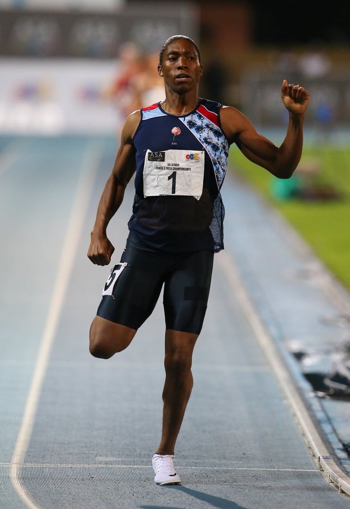 Caster Semenya wins the final of the Women's 800m during day three of the ASA Senior and Combined Events Track and Field Championships at Tuks Athletics Stadium on March 17, 2018 in Pretoria.