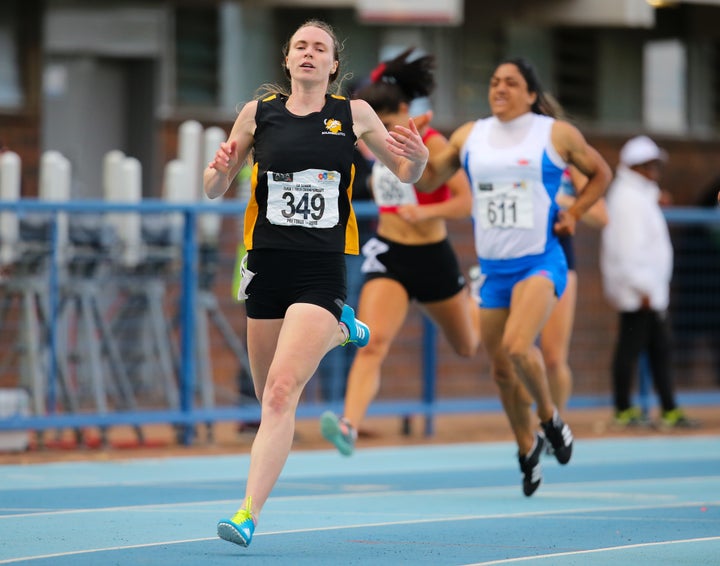 Justine Palframan wins the women's 200m final during day three of the ASA Senior and Combined Events Track and Field Championships at Tuks Athletics Stadium on March 17, 2018 in Pretoria.