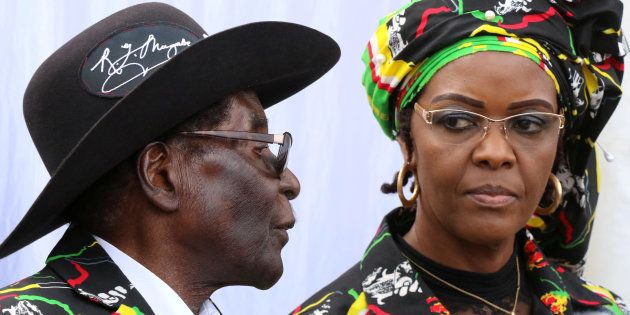 President Robert Mugabe and his wife Grace attend a rally in Chinhoyi, Zimbabwe, on July 29 this year. Photo: REUTERS/Philimon Bulawayo