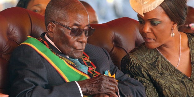 Zimbabwean President Robert Mugabe and his wife Grace attend a rally to mark the country's 37th independence anniversary in Harare, Zimbabwe in April this year.Photo: REUTERS/Philimon Bulawayo