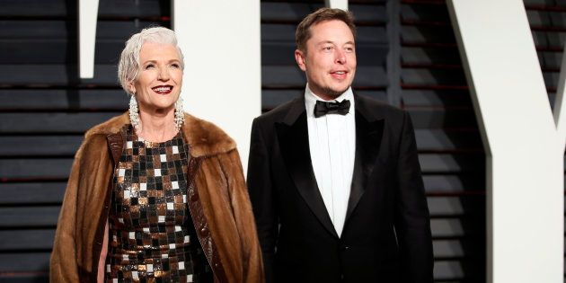 Model, dietician and hands-off mom Maye Musk, with the most famous of her successful offspring, Elon.