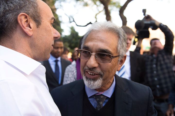 Former deputy commissioner Ivan Pillay in August 2016 outside the Hawks' offices in Pretoria, after charges were dropped against him and a number of other ex-Sars executives.