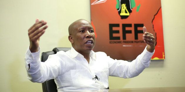 Julius Malema, the head of South Africa's ultra-left Economic Freedom Fighters party (EFF).