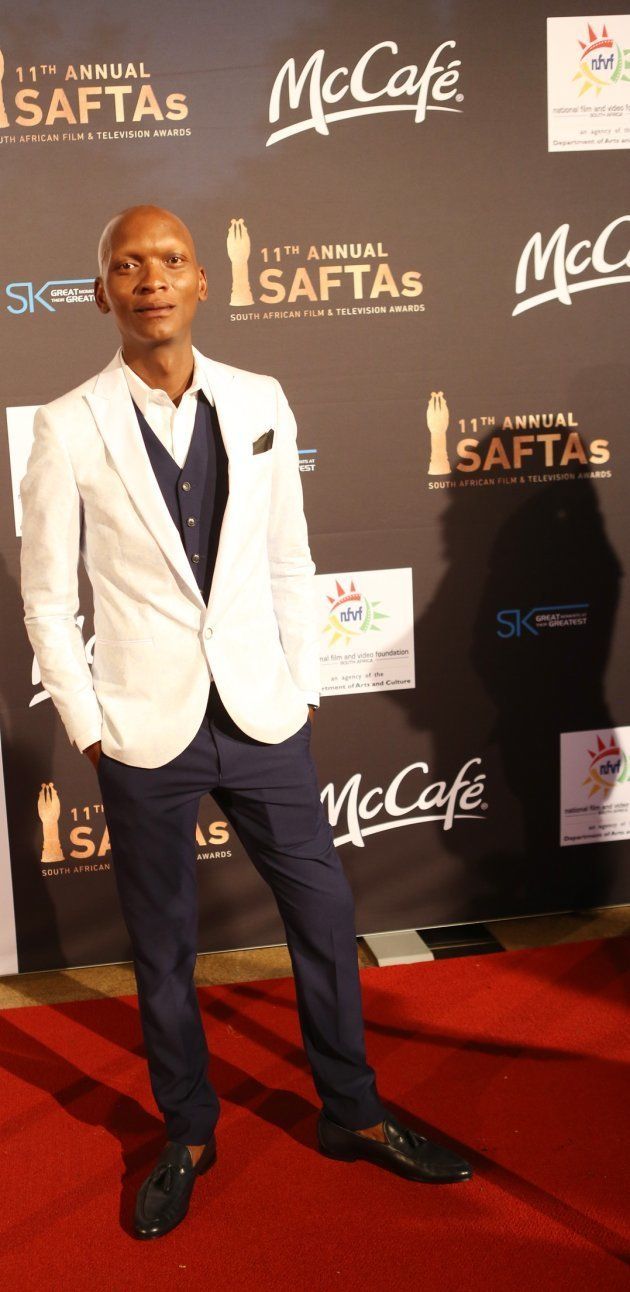 RUSTENBURG, SOUTH AFRICA MARCH 18: (SOUTH AFRICA OUT): Warren Masemola poses on the red carpet during the South African Film and Television Awards at Sun City on March 18, 2017 in Rustenburg, South Africa. The Awards honour, celebrate and promote the creativity, quality and excellence of South African Film and Television talent and productions, and serve to encourage entrepreneurship and the development of new talent within the industry. (Photo by Masi Losi/Sunday Times/Gallo Images/Getty Images)