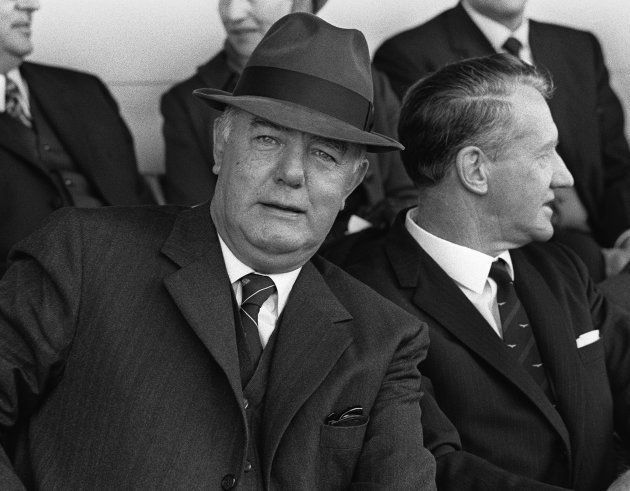 A picture taken in Durban in the 1970's shows John Vorster, South African Prime Minister (left) along with Rhodesian Prime Minister Ian Smith.