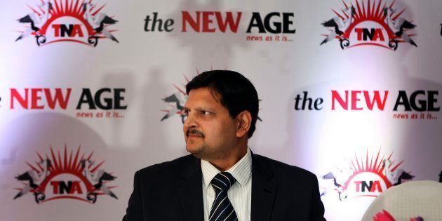Atul Gupta at the launch of the new national daily newspaper, called The New Age, on July 21, 2010.