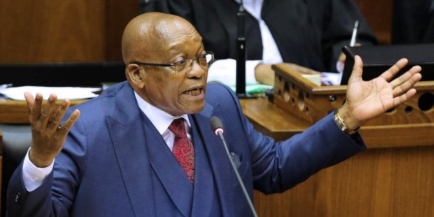 Jacob Zuma addresses the parliament in Cape Town. November 2, 2017.