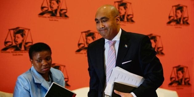 Shaun Abrahams, the National Director of Public Prosecutions, and his deputy (and Zuma acolyte), Nomgcobo Jiba.