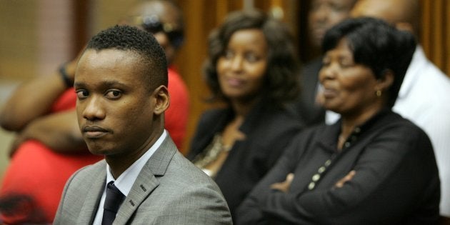 President Jacob Zuma's son Duduzane Zuma at the Randburg Margistrate Court on November 4, 2014 in Johannesburg.