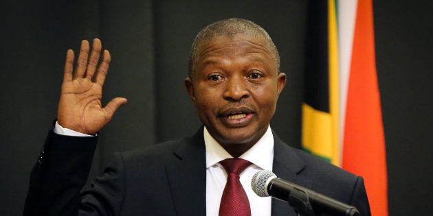South African Deputy President David Mabuza is sworn in in Cape Town, South Africa, on February 27 2018.