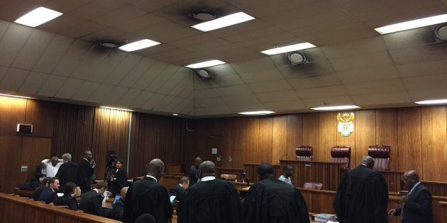 Court 6E in the High Court in Pretoria, where an application to suspend Shaun Abrahams is being heard.