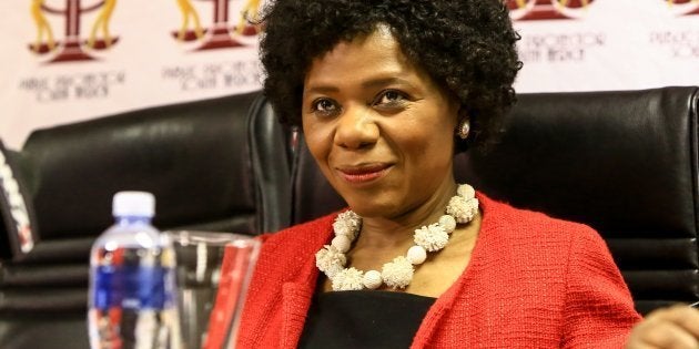 Thuli Madonsela during the release of the public protector's report into state capture. President Jacob Zuma will now challenge the remedial action contained in the report in the High Court.